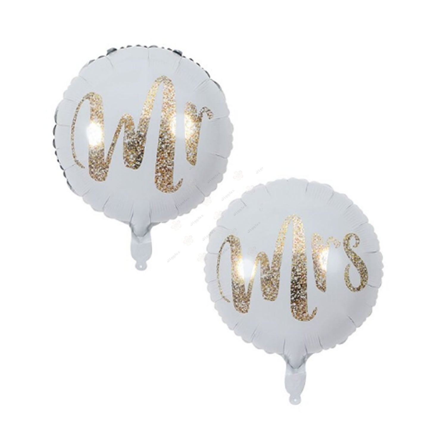 Mr & Mrs Foil Balloons Set