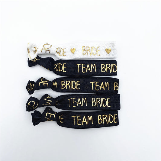 Team Bride Wristband Pack Black