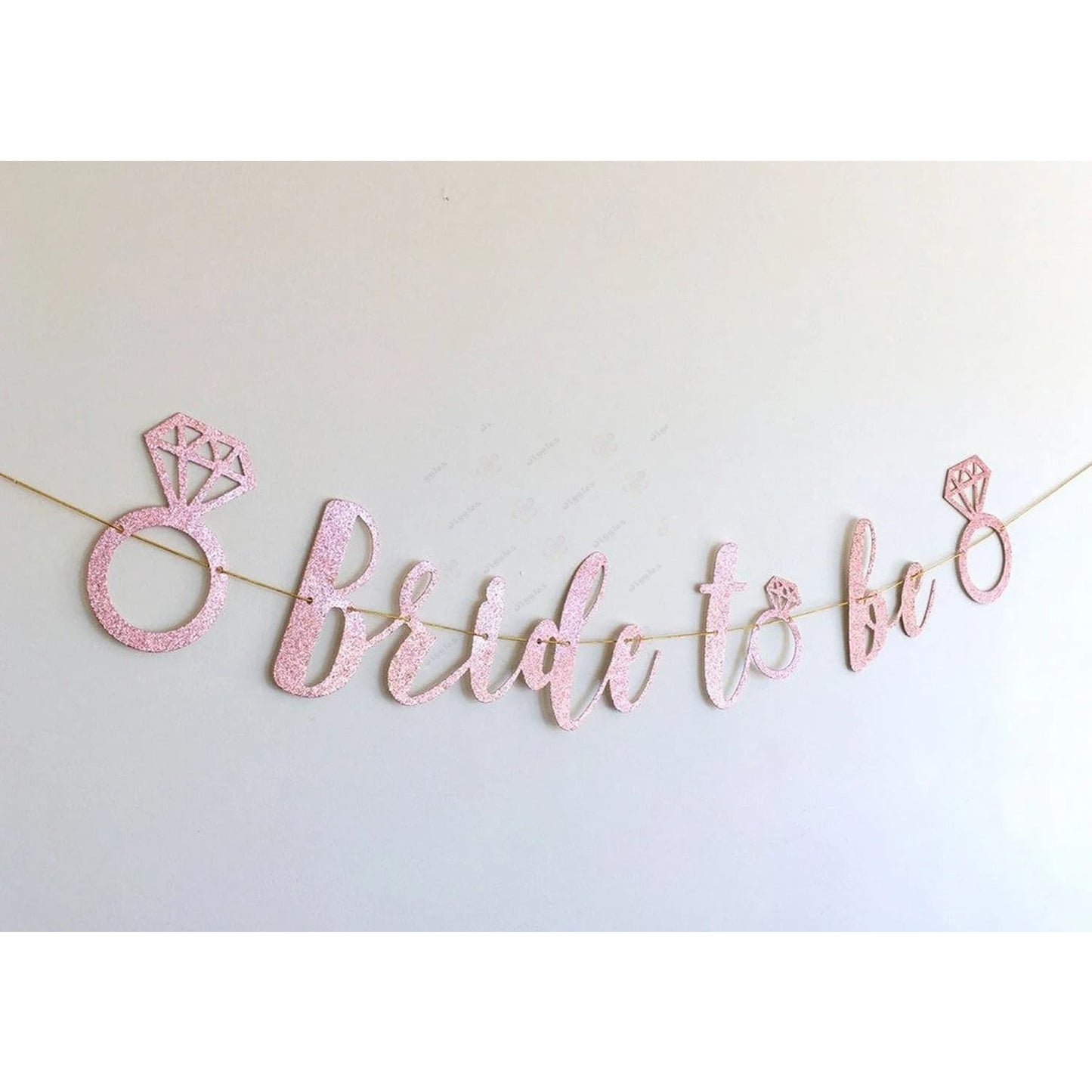 Bride To Be Glitter Banner Rose Gold (Ring)