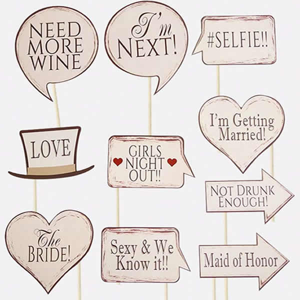 Bride To Be Brown Photo Props