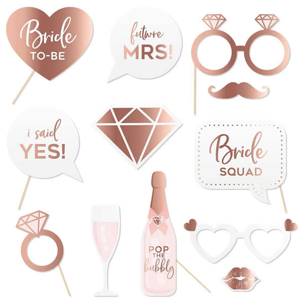 Bride To Be Rose Gold Photo Props