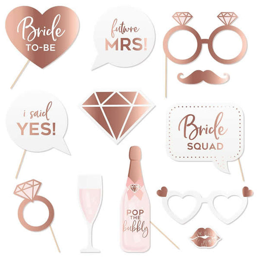 Bride To Be Rose Gold Photo Props