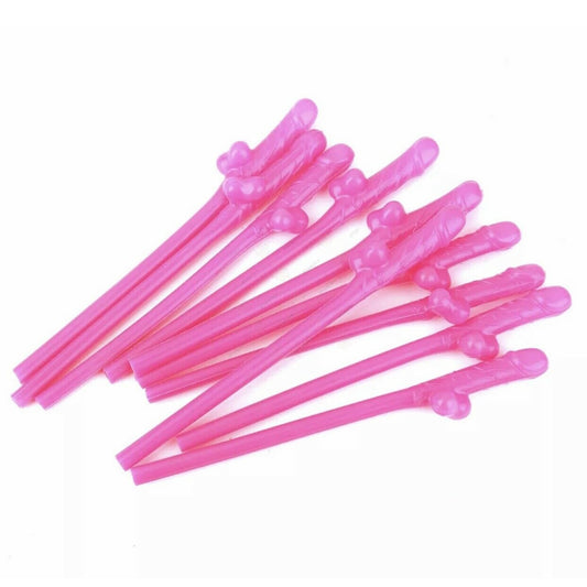 Willy Dickey Drinking Straws - Pink