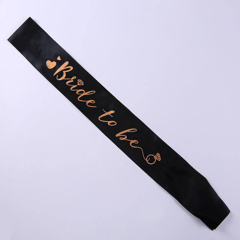 Birde To Be Black Sash Gold Text