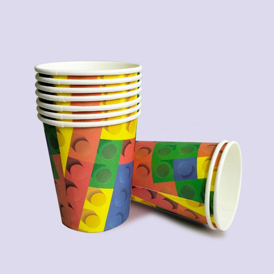 Colorful Building Blocks Theme Paper Cup