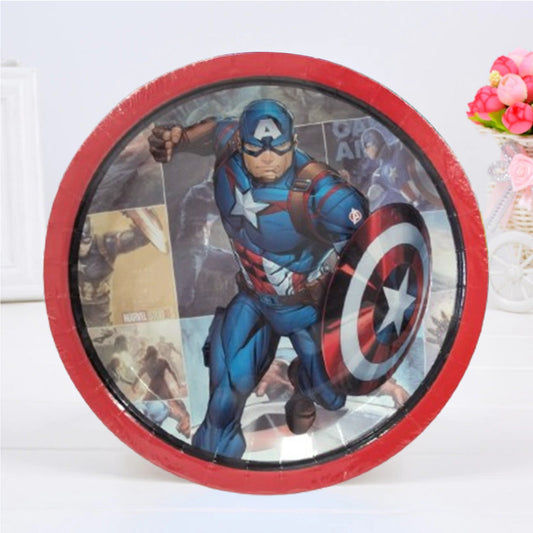 Captain America Theme Paper Plate