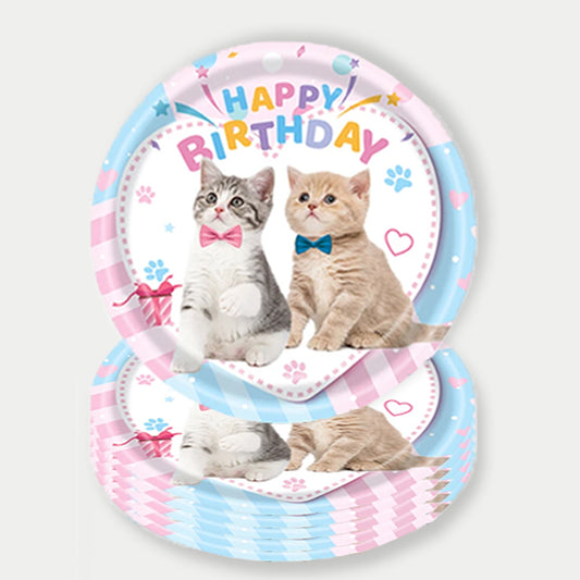 Cat Theme paper plates