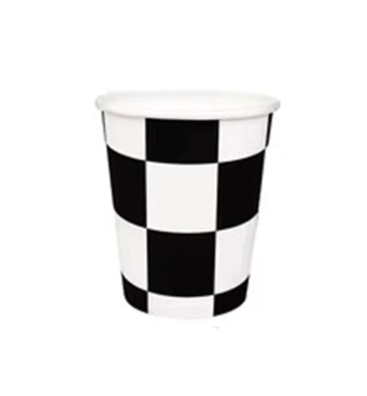 chequered paper cup