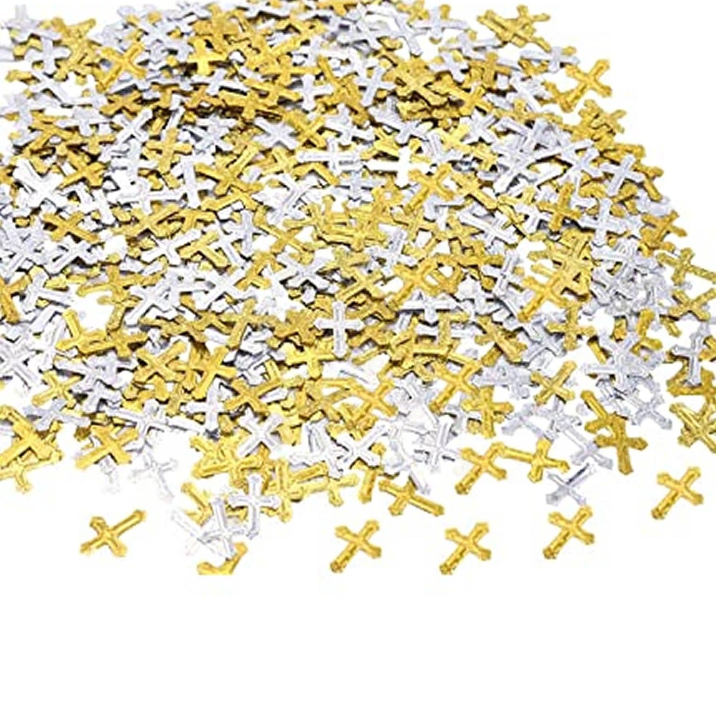 Gold & Silver Cross Table Confetti 7g