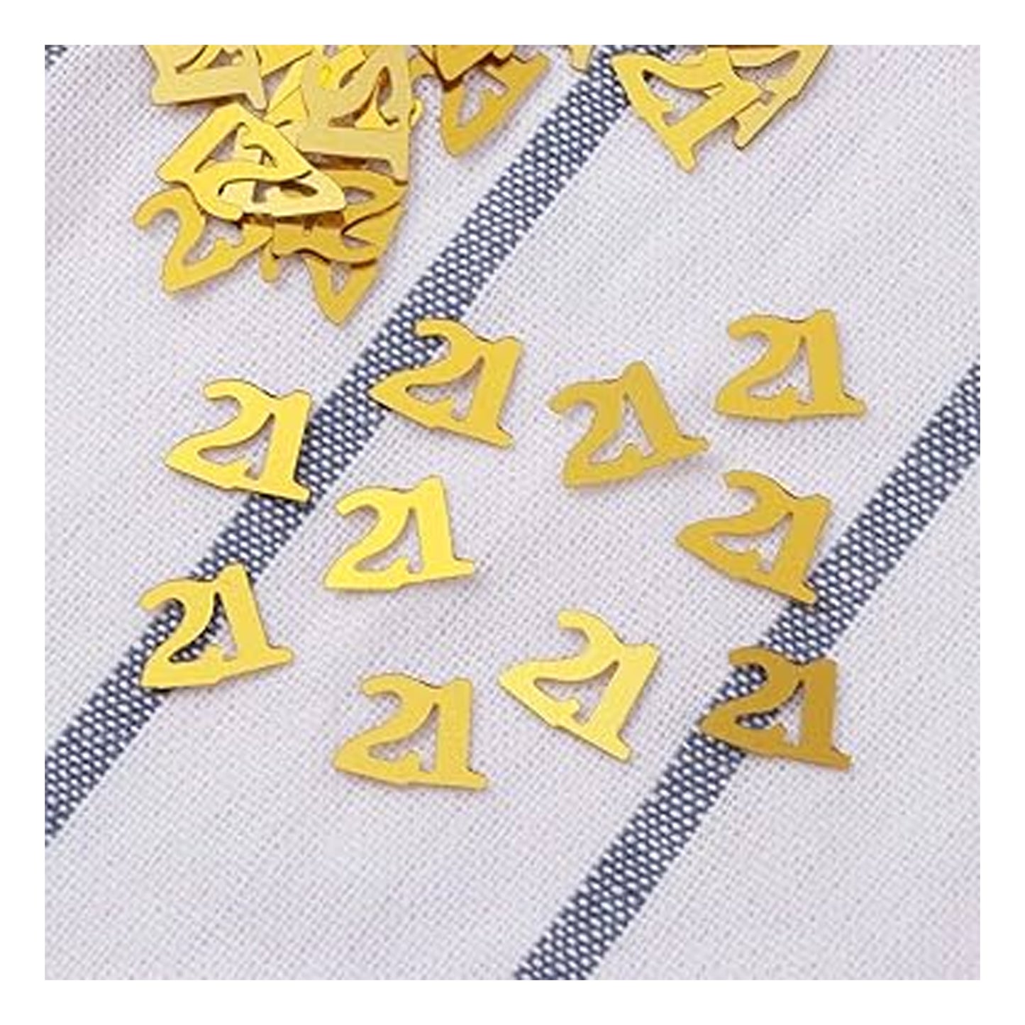 Number 21st Table Confetti Gold