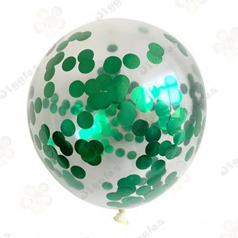 Confetti Dark Green Balloon