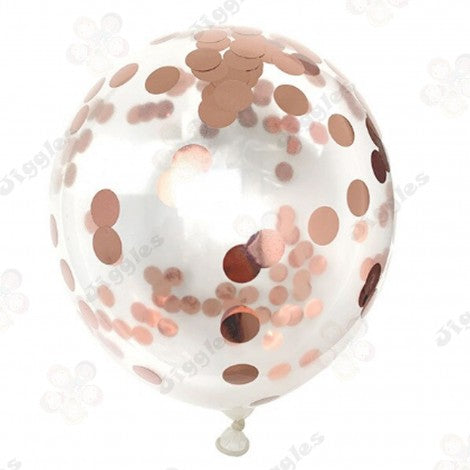 Confetti Rose Gold Balloon