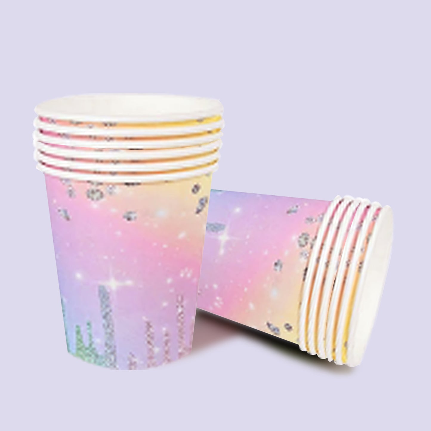 Iridescent Diamond Theme Paper Cup