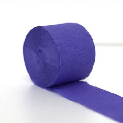 Purplish Blue Crepe Paper Streamer Roll