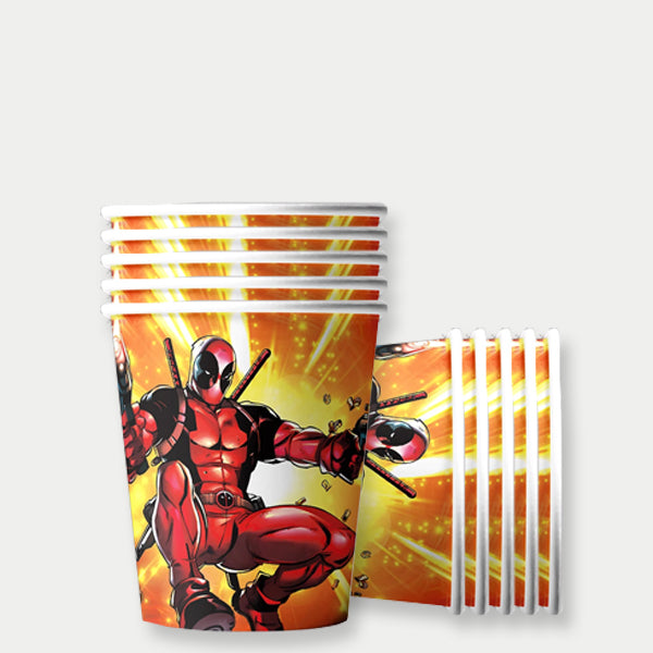 Deadpool Theme Paper Cups