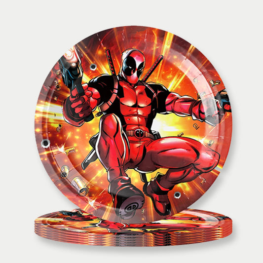 Deadpool Theme Paper Plates