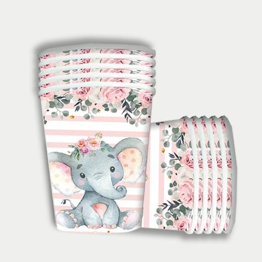 Elephant Theme Paper Cups