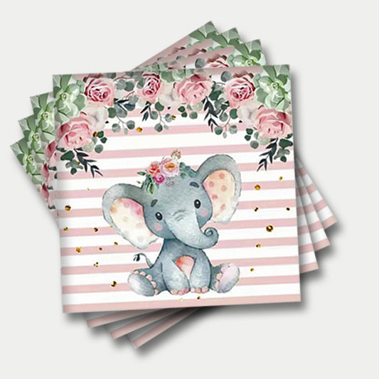 Elephant Theme Paper Napkins