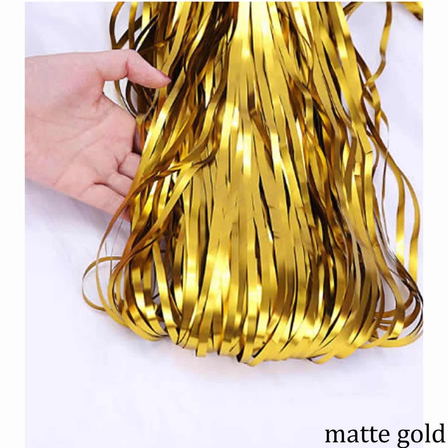 Matte Gold Foil Fringe Curtain