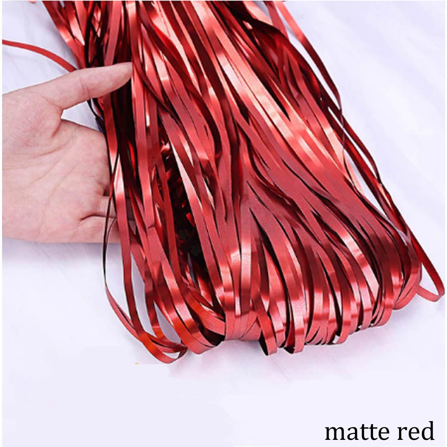 Matte Red Foil Fringe Curtain