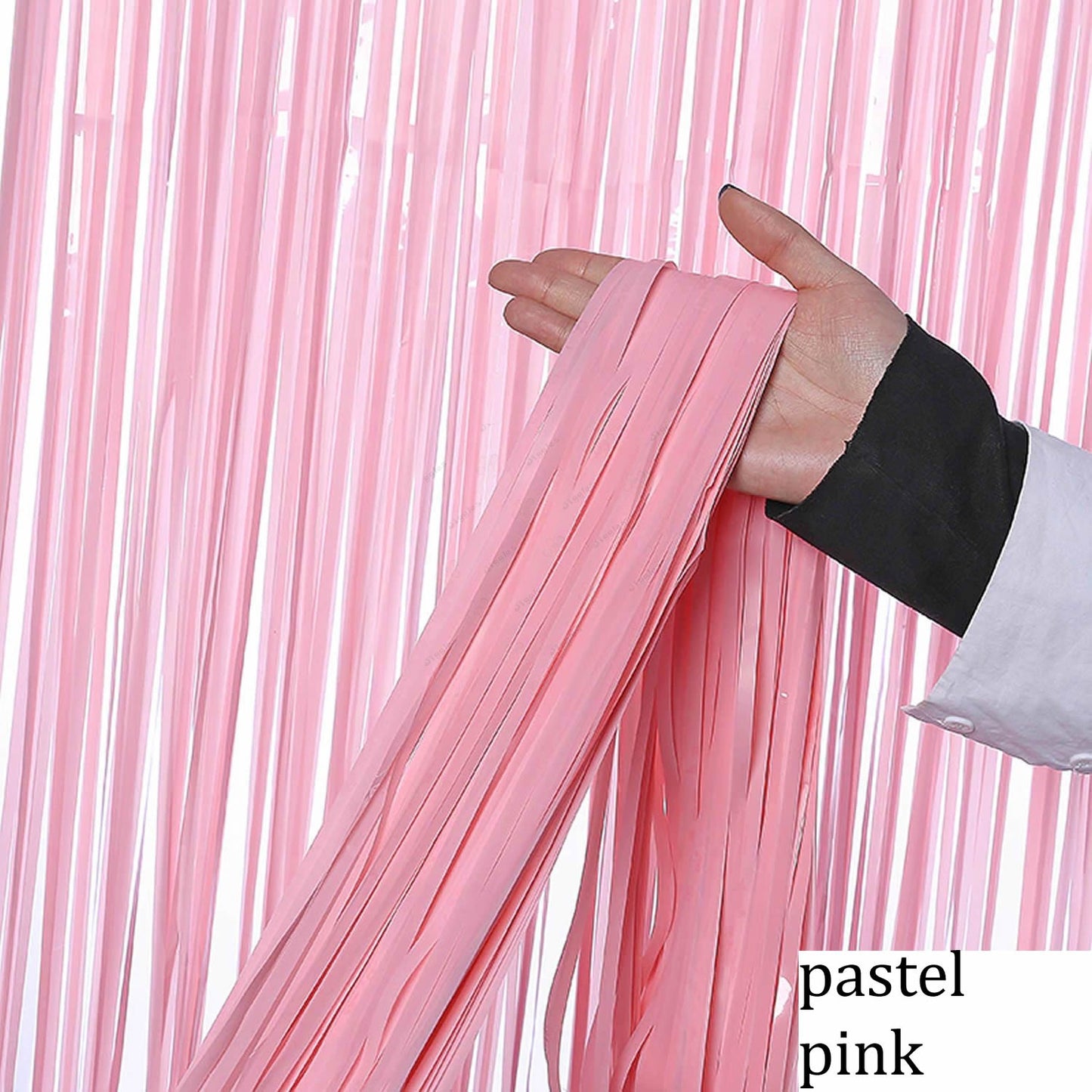 Pastel Pink Fringe Curtain