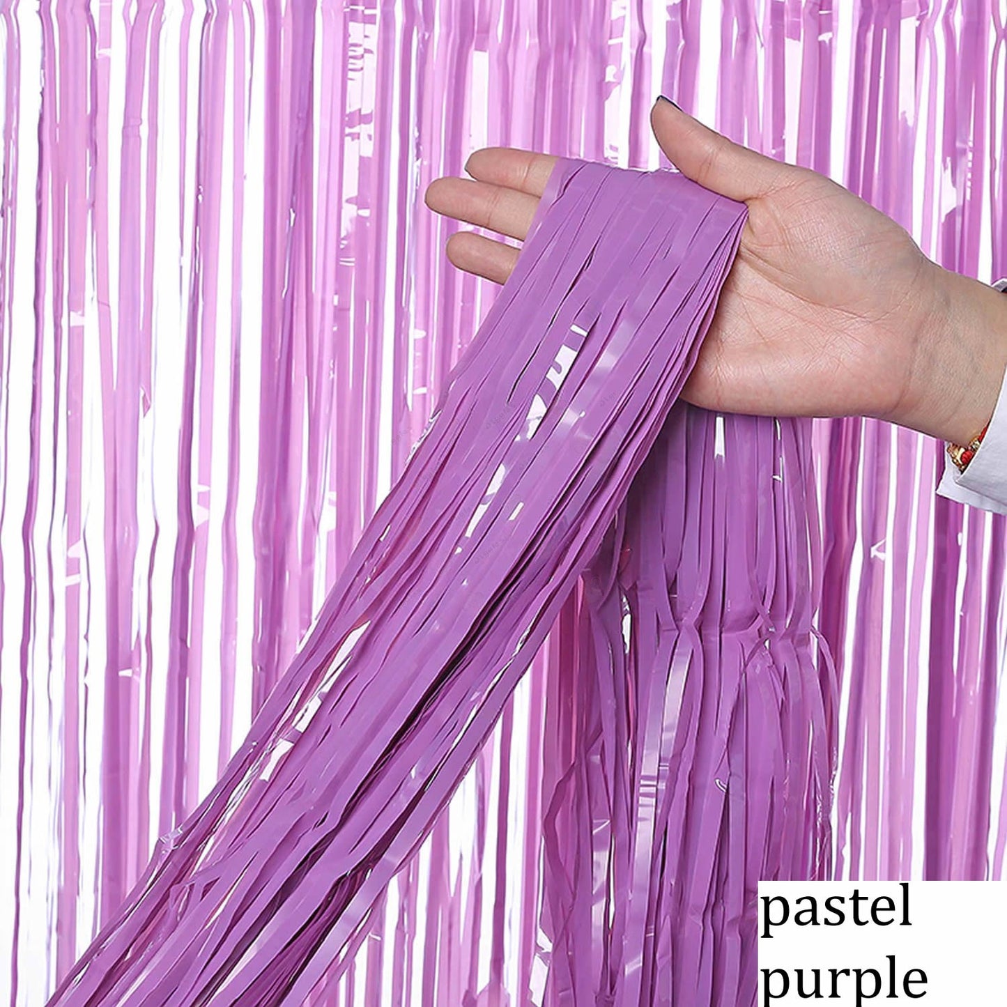 Pastel Purple Fringe Curtain