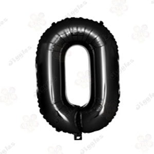 Foil Number Balloon Black 32" (Air Filling Only)