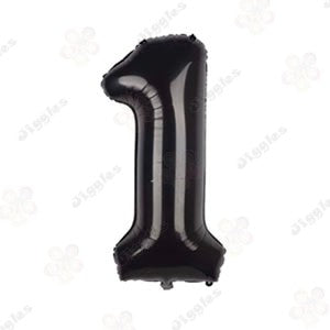 Foil Number Balloon Black 40"