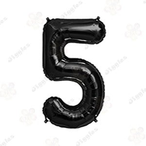 Foil Number Balloon Black 40"