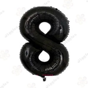 Foil Number Balloon Black 32" (Air Filling Only)