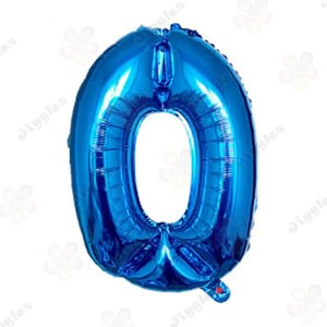 Foil Number Balloon  Light Blue 40"