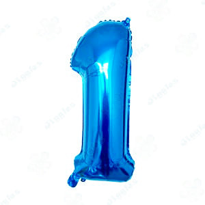 Foil Number Balloon  Light Blue 40"