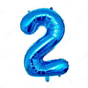 Foil Number Balloon  Light Blue 40"