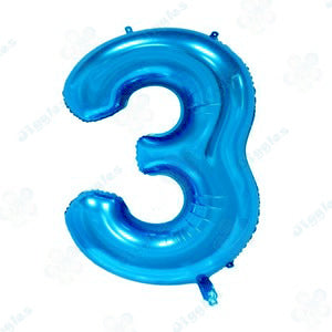 Foil Number Balloon  Light Blue 40"