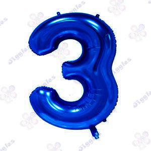 Foil Number Balloon  Blue 32" (Air Filling Only)