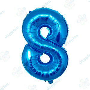 Foil Number Balloon  Light Blue 40"