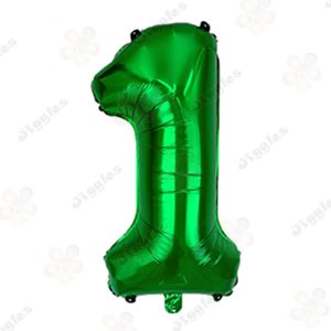 Foil Number Balloon Green 32" (Air Filling Only)