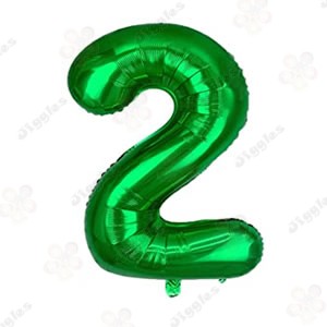 Foil Number Balloon Green 32" (Air Filling Only)