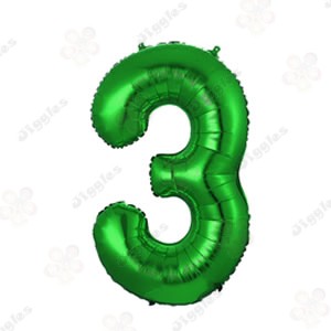 Foil Number Balloon Green 32" (Air Filling Only)