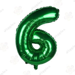 Foil Number Balloon Green 32" (Air Filling Only)