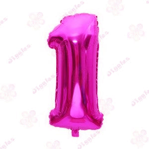 Foil Number Balloon Hot Pink 40"