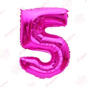 Foil Number Balloon Hot Pink 40"