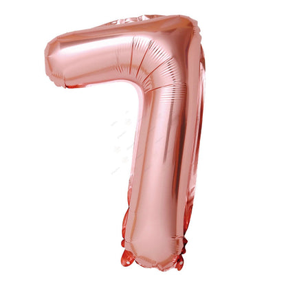 Foil Number Balloon Rose Gold 40"