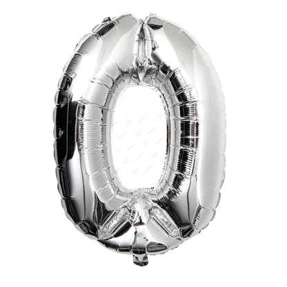 Foil Number Balloon Silver 40"