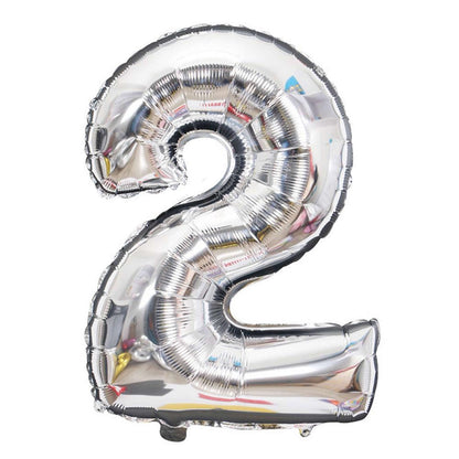 Foil Number Balloon Silver 40"