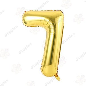 32 inch Gold Foil Number 7 balloon