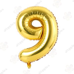 32 inch Gold Foil Number 9 balloon