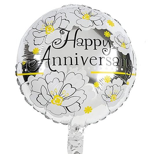 Anniversary Foil Balloon Silver