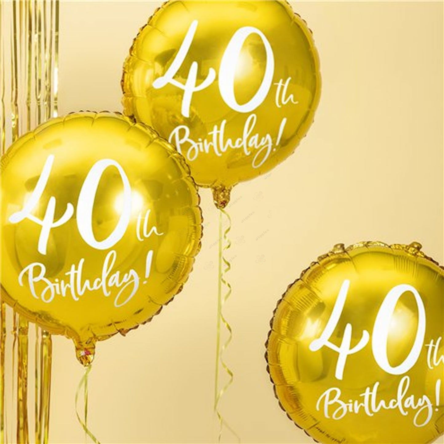 40th Birthday Gold Foil Balloon