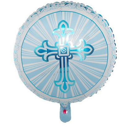 Christening/ Baptism Foil Balloon Blue & Pink